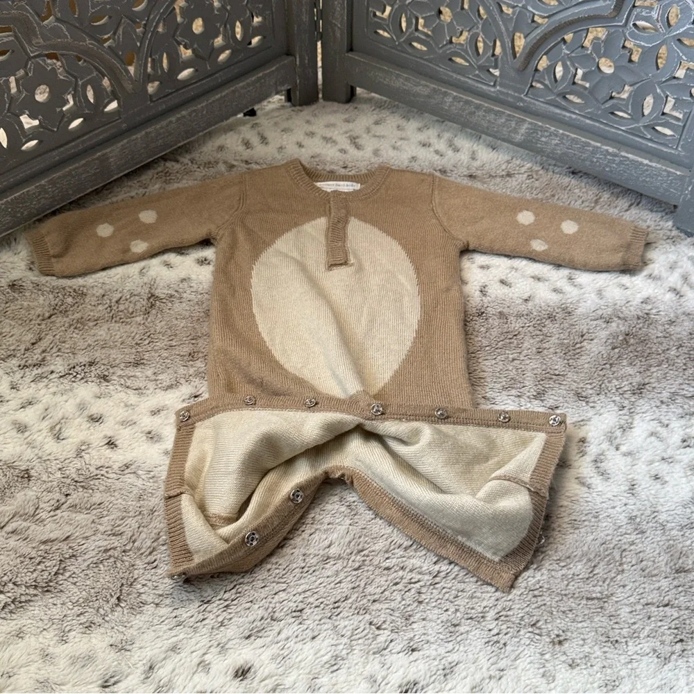 Pottery Barn Kids reindeer bodysuit baby 3-6 months Christmas holiday party